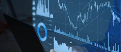 Data dashboard shown on a monitor